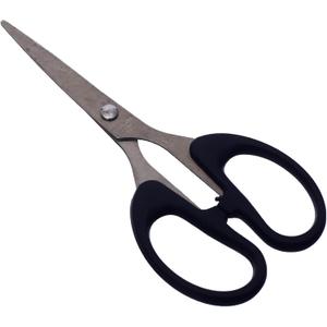 De Xiang S003 High Quality Stainless Steel Scissors For Office And School - Black Silver + Stickers + Ruler