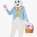 Morph Easter Bunny Costume Adult Deluxe Rabbit Mascot Outfit for Men - Perfect for Easter Costumes and Events - Size XL