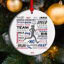 Running Lover Christmas Ornament, XC Running Gift, Cross Country Gifts for Female Runner Marathoner (C3)