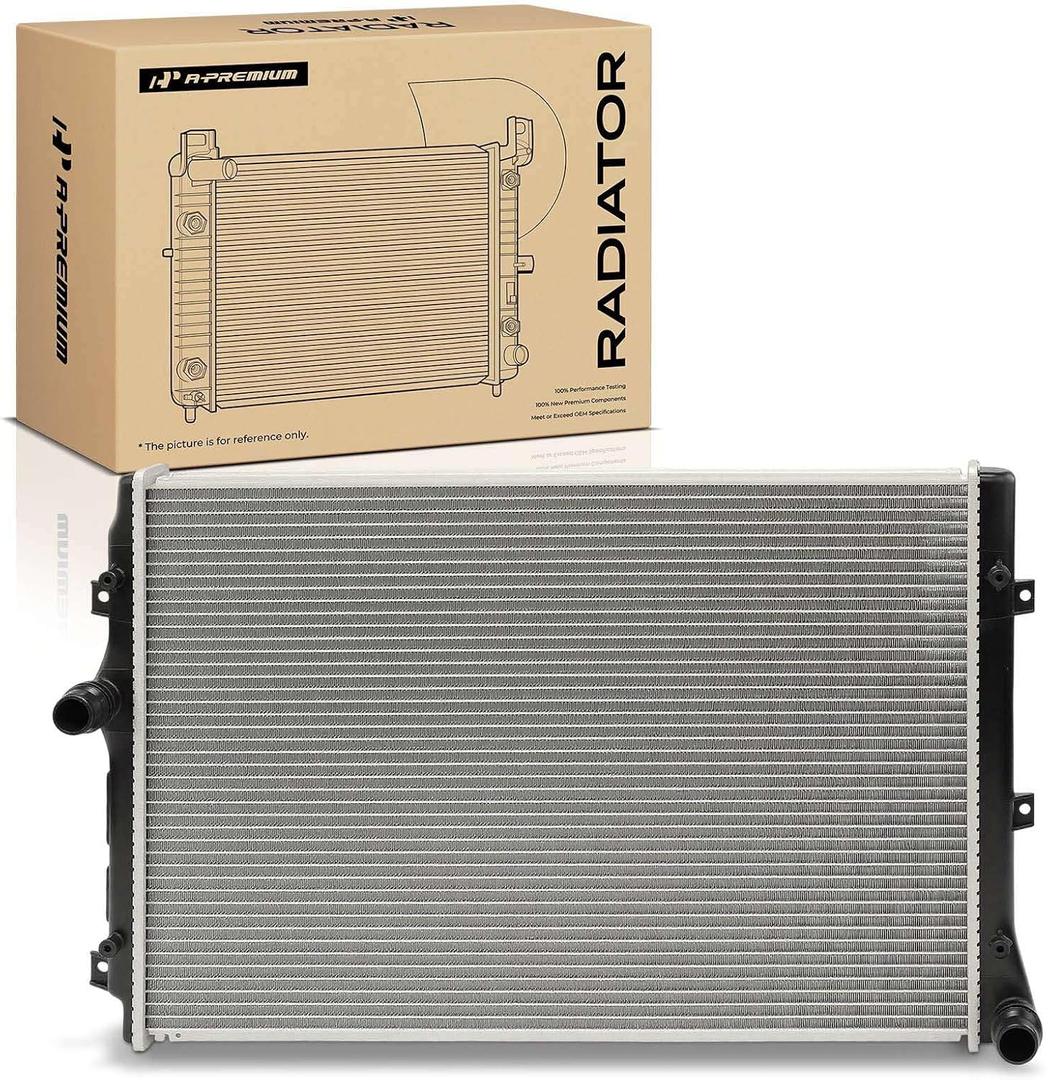 A-Premium Engine Coolant Radiator Assembly Compatible with Volkswagen Passat 2012 2013 2014 2.0L