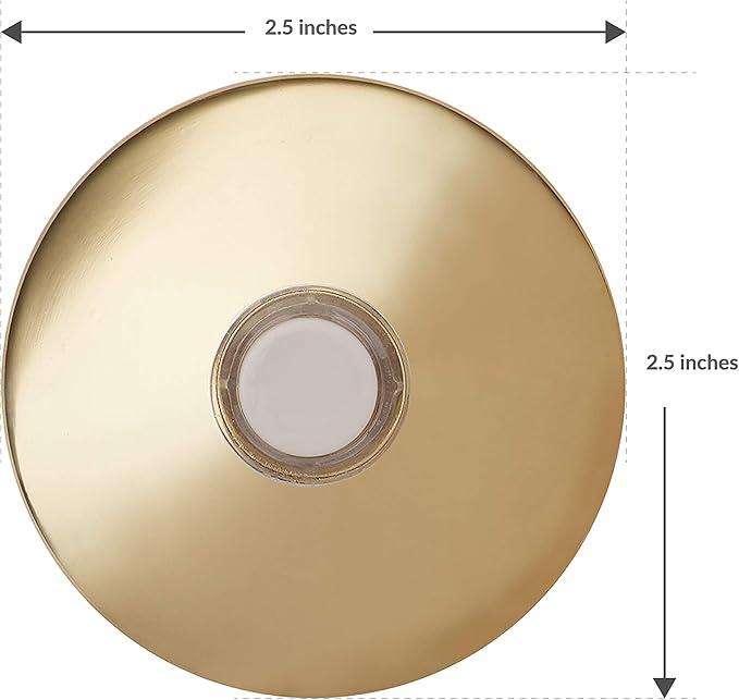 Newhouse Hardware BR5W Unlighted Doorbell Button, 1-Pack, Brass