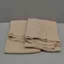 LAMIT Natural Linen Blended Curtains 63 Inch for Bedroom, Light Filtering Semi Sheer Burlap Curtains Farmhouse Boho Back Tab and Rod Pocket Drapes for Dining Room, 2 Panels (52 x 63 Inch, Linen)