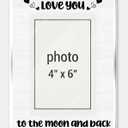 Anniversary Wedding Picture Frame Gifts for Couple Women Men, Engagement Bridal Shower Gifts, Love You to the Moon and Back Romantic Photo Frame for 4 x 6 Inch Photo