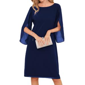 GRACE KARIN Womens Formal Wedding Guest Dress 2026 Chiffon Cocktail Dress Mother of the Bride Dresses Midi Fashion Clothing Size 20