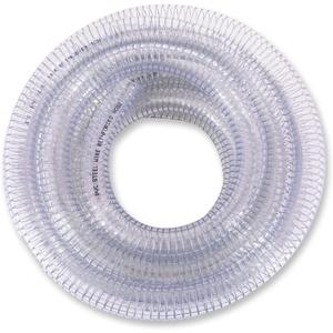 DAVCO 3/8" ID x 25 ft PVC Reinforced Tubing With Spiral Steel Wire, High Pressure Flexible Vinyl Hose Heavy Duty Clear Suction Tube,Non-Toxic, Vacuum Dust Collection Pipe