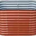 Raised Metal Garden Beds, Galvanized Steel, 47x24 inches, Garden Green or Terra Cotta (Copper Brown, 47.2" × 23.6" × 31.5")