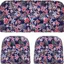 3 Pcs Wicker Chair Outdoor Cushion for Furniture, 1 Loveseat Seat and 2 U-Shape Cushion for Patio Furniture(Tropical Floral)