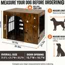 32 Inch Dog Crate Furniture for Small Medium Dogs, Brown