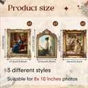 3 Pack Vintage Picture Frames, 8x10 Inch Gold Bronze Elegant Antique Photo Frames with Glass Front for Tabletop and Wall Mount Retro Home Decor Gallery Wall Art