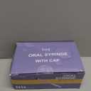 50 Pcs 1ml Syringes with Caps Oral Dispenser Individually Sterile Warpped for Medicine Dropper, Colostrum Collect Feeding Pets, Liquid