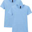 Gildan Womens Softstyle Cotton T-Shirt, Style G64000l, Multipack (Blue, XXL)