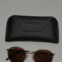 Serengeti 8928 Hamel Round Sunglasses, Brushed Bronze - Mineral Polarized Drivers Gold