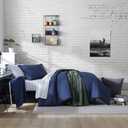 Nautica - Twin/Twin XL Bed Set, Reversible Comforter with Matching Shams, Bed Sheets and Laundry Bag, Dorm Essentials (Captain's Blue/Green)