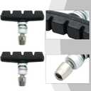 2 Pairs Bike V Brake Pads with Hex Nuts Hex Wrench for Mountain Bike, Road Bicycle, MTB, BMX