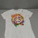Peace Sign Colorful Flowers Hippie Retro 60s 70's T-Shirt Size XS