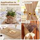 12" x 10 yd Burlap Table Runners, Jute Burlap Runner for Table, Fabric Roll with Finished Edges, Ideal for Weddings, Placemats, Crafts, Home Decoration, Gardening