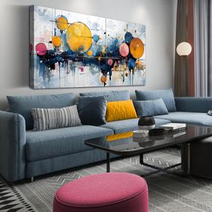 CGXART Abstract Wall Art for Living Room Large Size - Modern Wall Art for Office - Yellow Pictures Wall Decor Ready to Hang Size 29" x 59"