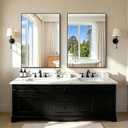 COFENY 30x42 Black Bathroom Mirror, Rectangle Vanity Mirrors for Over Sink