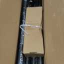 Curtain Rods, Black 1 Inch Adjustable Heavy Duty Curtain Rods for Windows, Decorative Modern Window Treatment Rod, Telescopic Splicing Metal Drapery Pole, Easy Installation (36''-88'' (1 Pack))