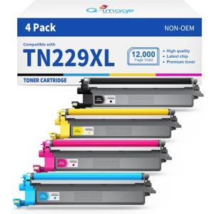 TN229XL Toner Cartridge Replacement for Brother TN229 XL TN-229XL Toner Cartridge work for Brother HL-L3220CW HL-L3280CDW HL-L3295CDW HL-L3300CDW MFC-L3720CDW HL-L8245CDW MFC-L8395CD Printers (4-Pack)