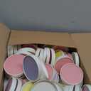 Ruisita 50 Pack Ice Cream Containers with Lids 8 Ounces Disposable Soup Bowls with Lid Paper Ice Cream Sundae Cups Treat Cups with Lids Protect Frozen Desserts like Yoghurt, Assorted Colors