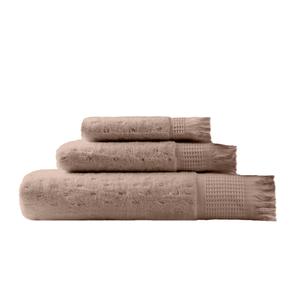 SOFE H&L | NADIAS Luxury Bath Towels Set of 3 (1 Bath Towel 1 Hand Towel 1 Wash Cloth) Moon | Light, Premium, Soft, Durable, Absorbent - Hotel Quality Turkish Bath Towels for Bathroom