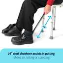 Medline Premium Hip Kit, Mobility Aids for Hip Surgery Recovery, 7-Pieces, 26" Grabber Reacher, Shoehorn, Sock-Aid, Dressing Stick, Shoelaces, Bath Sponge