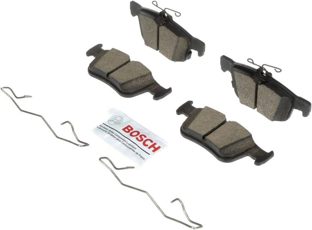 BOSCH BC1665 QuietCast Premium Ceramic Disc Brake Pad Set - Compatible with Select Ford Bronco Sport, Edge, Escape, Fusion, Maverick; Lincoln Continental, Corsair, MKC, MKX, MKZ, Nautilus + More; REAR