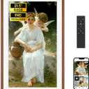 Uhale 21.5" Large Digital Picture Frame with Remote Control, 1920 x 1080 FHD IPS Display Wood WiFi Photo Frames 64GB, Wall Mounted, Auto Rotate, Support USB and SD Card, Instantly Share Photos Videos