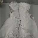Charmian Women's Sexy Strapless Floral Embroidery Gothic Corset with Lace Skirt, Size S