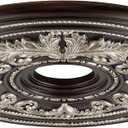 Livex Lighting, 8200-40, Ceiling Medallian, Hand Rubbed Bronze with Antique Silver Accents, 22.5"Dx1.5"H, Medium