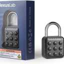 NexusLab Digital Padlock for Gym Locker & Outdoor Gate - IP67 Waterproof Electronic Combination Lock, Push Button Keypad, No App Needed. 6-Digit Smart Keyless Entry for School, Shed, Fence