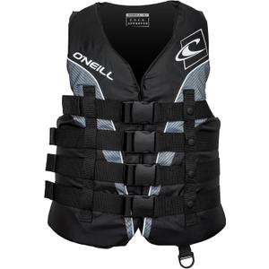 O'Neill Men's Superlite USCG Life Vest (Black/Black/Smoke:White, Small)