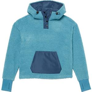 Amazon Essentials Women's Teddy Fleece Quarter Button Hooded Jacket, XL