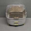 lurcns Makeup Organizers and Storage Make up Organizer for Vanity Cosmetics Skincare With Lid and Drawers Display Cases for Countertop Bathroom Women Teenager Girl Gifts(White+Brush Holder)