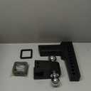 VNN Adjustable Drop Hitch - 8 Drop Hitch 2.5 Inch Receiver Black Interchangeable 3 Solid Ball Mount 1-7/8", 2", 2-5/16"(18,500 LBS GTW), Heavy Duty Aluminum Trailer with Pads and Locking Sets