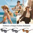 LADEESSE 1.75 Reading Sunglasses for Women, Stylish Reading Glasses, Lightweight Square Readers for Men & Women, Durable Reading Sunglasses for Outdoor Fishing UV400 Protection