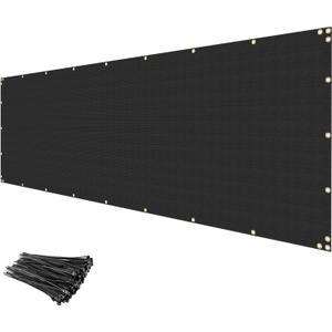 Privacy Fence Screen 6' x 20' Fencing Cover Heavy Duty Mesh Windscreen Cloth for Outdoor Garden Patio Backyard Chain Link Fence Black