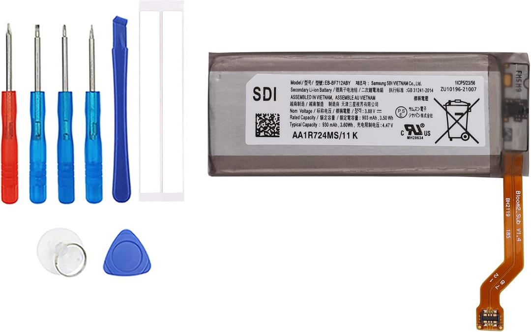 EB-BF712ABY Replacement Battery for Samsung Galaxy Z Flip 3 5G SM-F711U SM-F711U1 SM-F711W with Specialized Toolkit.