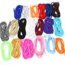 BCB Wear Round Shoelaces 3/16" Thick Solid Colors for All Shoe Types Several Lengths (Hot Pink-27)