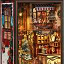 Book Nooks for Adults, DIY Miniature Dollhouse Book Nook Kit, Model Kits Craft Kits for Adults with Led Light and Music Mechanism, Adult Craft Kits Gifts for Family and Friends