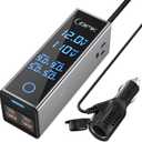 BMK BMK 300W Car Power Inverter with 12V to 110V Dual AC Outlets & 4 Fast USB Ports (QC3.0 & PD), Car Outlet Adapter with LCD Display, Smart Cooling for Laptop/CPAP/Travel