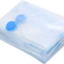 5 Economical Clear Vacuum Storage Bags, Foldable Wardrobe Bags, Compressed Space Saving Solution with Unique Hand Pump