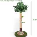 Cat Scratching Post, 35 Inch Tall Cat Scratcher Cat Tree Tower with Hanging Ball for Indoor Cats Adults,Sisal Rope Kitten Scratch with Interactive Mouse Cat Toy (41in, Monstera)