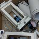 BOBOMOMO 23.75" Antique White Farmhouse Table Lamps Set of 2  Vintage Nightstand Lamps with 3 Way Dimmable Touch Control Night Light & USB A+C Ports, Rustic Lamps for Bedroom, Living Room, Hallway