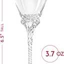 Crystal Sherry, Sweet Port and Dessert Wine Glasses | Set of 4 | 3.7 oz Small Schooner Sippers for Cordials and Liqueur | Long Stem Glassware for Aperitif, Digestive, After Dinner Drinks