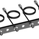 BNC Antenna Relocation Kit, 19" Rack Mount Antenna Extender 1U Hinged Front Panel with 4x24 BNC Cables for Shure/Sennheiser, Front Mount Antenna Rack Kit