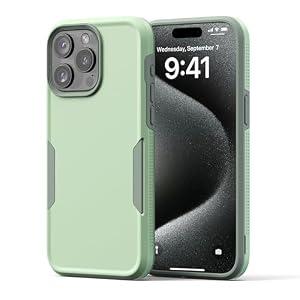 NTG【2023 New Designed for iPhone 15 Pro Max Case, Heavy-Duty Tough Slim Shockproof [2 Layer Structure][Military Grade Protection] Phone Case for iPhone 15 Pro Max(6.7 Inch), Green