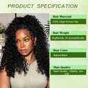 Miracle Knots Hair, Feather Crochet Human Hair, Deep Wave Bundles for Black Women Pre-Separated Feather Human Hair Crochet Wavy Invisible Crochet Hair Extensions Natural Black, 18 Inch-100g