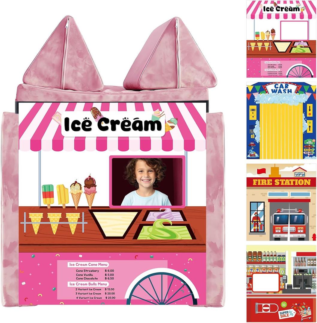 4 Pcs Play Panel for Kids Couch Foam Sofa,Children Home Play Modular Couches Panel for Toddler(Play Couch not Included)